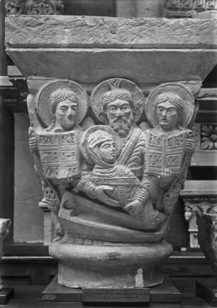 Clermont-Ferrand, Notre-Dame-du-Port, südöstliches Chorsäulenkapitell, Marientod