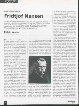 Nobelpreisträger: Fridtjof Nansen