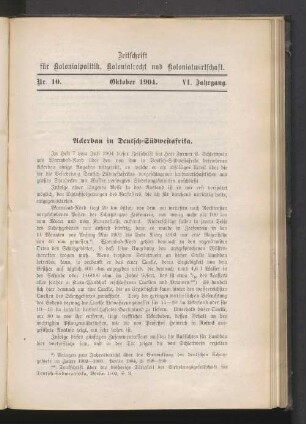 Nr. 10. Oktober 1904