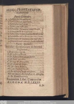Series Contentorum Isagoges