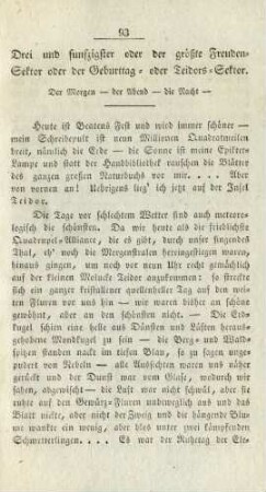 Drei und fünfzigster oder der größte Freuden-Sektor oder der Geburtstag- oder Teidors-Sektor