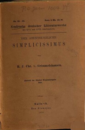 Der abenteuerliche Simplicissimus
