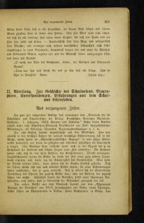 Aus vergangenen Zeiten