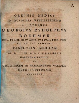 Obstetricem in praecavendis variolis superstitiosam delineat