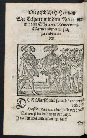 Wie Eckhart mit dem Ritter unnd mit dem Schreiber ... abtratten sich zu undterreden.
