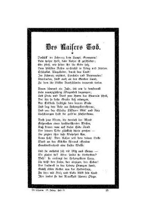 Des Kaisers Tod : [Nachruf]