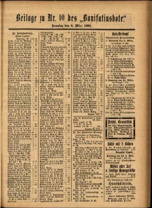 Zweite Ausgabe vom Sonntag, den 06. März 1898.