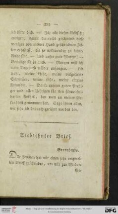 Siebzehnter Brief