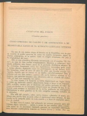 Chispazos del fogón : (Cuentos gauchos)