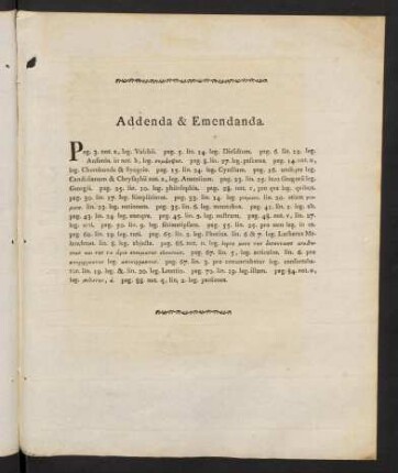 Addenda& Emendanda