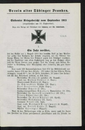 1-31, 7. Bericht: September 1915