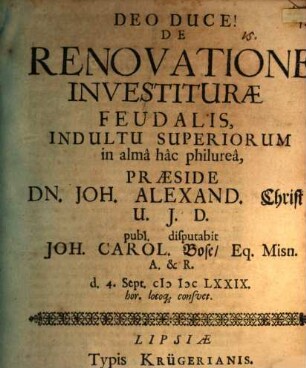 De Renovatione Investituræ