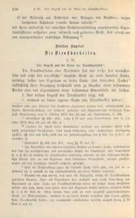 Drittes Kapitel. Die Dienstbarkeiten