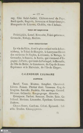 Calendrier culinaire