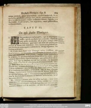 Caput II. De ipso studio Theologico.
