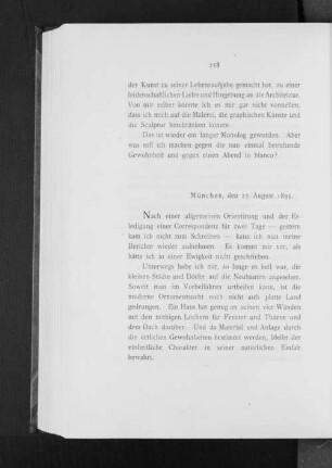 München, den 25. August 1893.