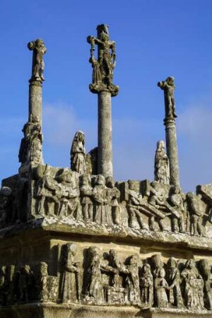 Frankreich. Bretagne. Finistere. Calvaire de Tronoen. Ältester Kalvarienberg der Bretagne