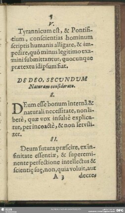 De Deo, Secundum Naturam considerato
