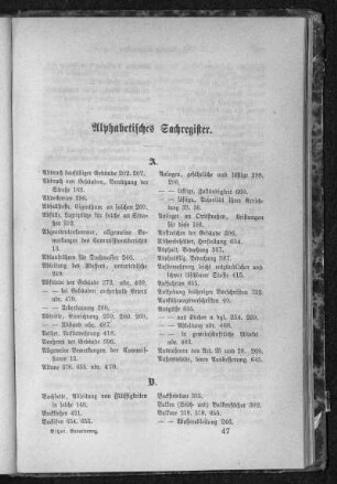 Alphabetisches Sachregister