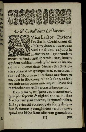Ad Candidum Lectorem.