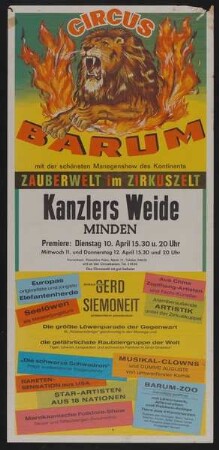 Circus Barum - Zauberwelt im Zirkuszelt, Minden, ohne Jahr