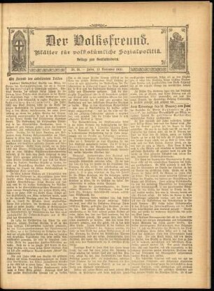 Ausgabe vom Sonntag, den 13. November 1910.