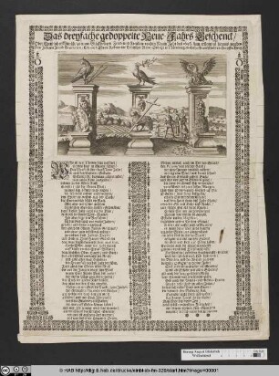 Das dreyfache gedoppelte Neue-Jahrs Geschenck/ Oder Christlicher Wunsch/ zu einem Glückseeligen Fried- und Freuden-reichen Neuen Jahr des 1696. zum erstenmal herausgegeben