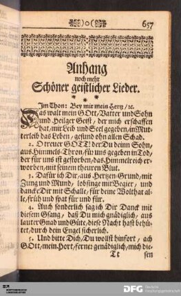 Anhang noch mehr Schöner geistlicher Lieder.