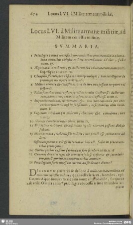 Locus LVI. à Milite armatae militiae, ad Militem coelestis militiae