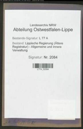 Ablieferung gefundener Geweihe an das Zuchthaus