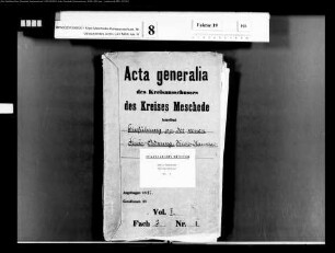 Einführung der neuen Kreisordnung, Kreishaushalt Bd.1