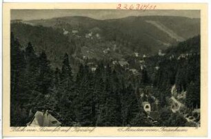 Bärenfels. Blick von Bärenfels auf Kipsdorf