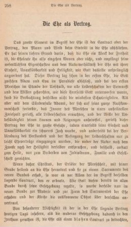 258-268 Die Ehe als Vertrag : I.