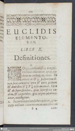 Euclidis Elementorum Liber X