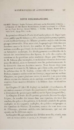 Bulletin des Sciences Mathèmatiques et Astronomiques.