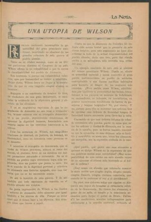 Una utopía de Wilson