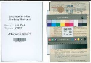 Entnazifizierung Wilhelm Ackermann , geb. 27.12.1905 (Bahnarbeiter)