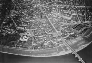 Dresden. Innere Neustadt. Luftbild-Schrägaufnahme von Südwest