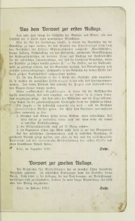 Aus dem Vorwort zur ersten Auflage. Vorwort zur zweiten Auflage