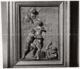 Wien, Belvedere, Bildhauer Franz Zacherle, Relief "Pygmalion und Venus"