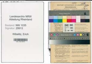 Entnazifizierung Erich Wibelitz , geb. 16.06.1899 (Steiger)
