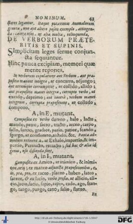 De Verborum Praeteritis Et Supinis.