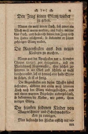 Den Zeug seinen Glanz wieder zu geben.