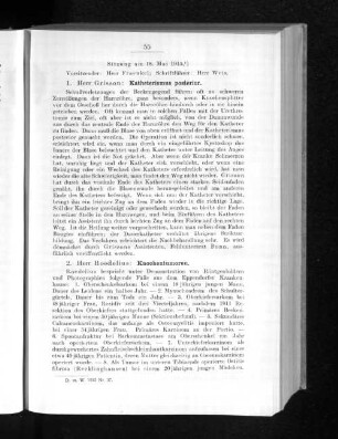 Sitzung am 18. Mai 1915.