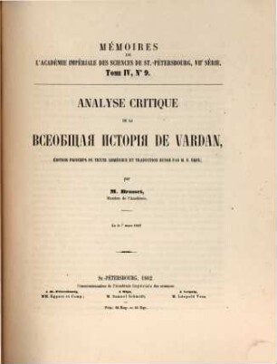 Analyse critique de la Vseobscaja istorija de Vardan