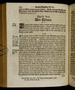 Der IX. Titul. Von Bürgen.