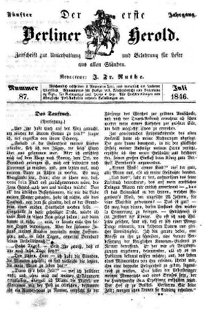 Nummer 87, Juli 1846