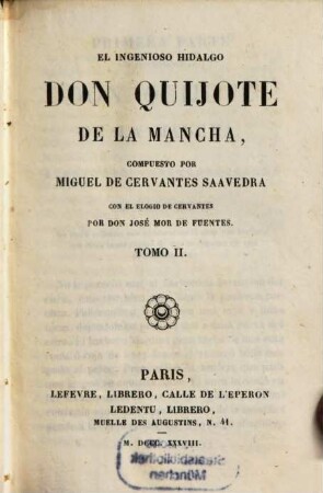 El ingenioso hidalgo Don Quijote de la Mancha. 2