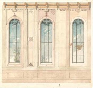Hoffmann, Lorenz; Augsburg (Bayern); Bischöfliches Palais, Hauskapelle - Längsschnitt