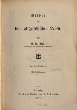Bilder aus dem altgriechischen Leben